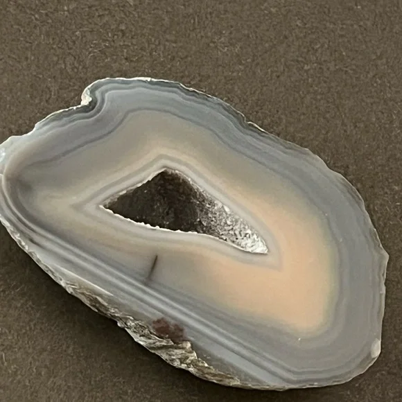 Natural Banded Agate Geode Slice - Picture 6 of 15